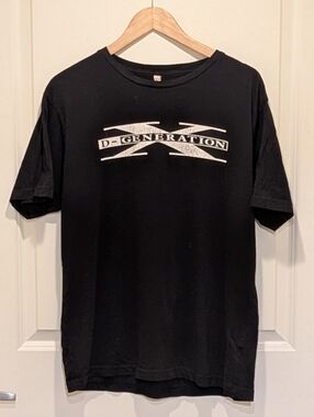 GUC Vintage D-Generation X L 90s Black Cotton Tee with DX Logo